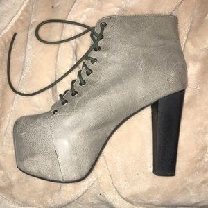 grey leather jeffrey campbell booties